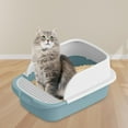 thumbnail image 6 of itter Box Kitty Litter Pan Cat Sand Box Container Anti Splashing Cat Toilet L, 6 of 8