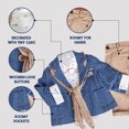 thumbnail image 5 of Infant and Toddler Boys' Adorable Blue Jean Jacket, Button-Up Shirt and Pants 3-Piece Set, 5 of 12