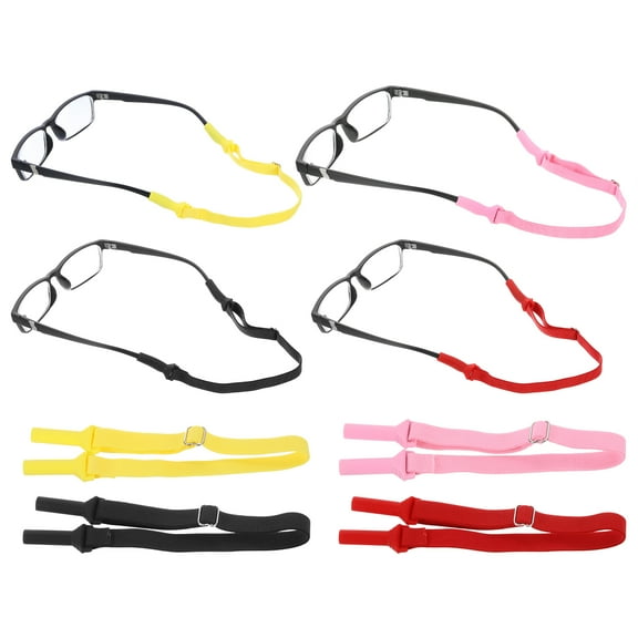 Uxcell Adjustable Glasses Straps No Tail Eyewear Retainer, 4 Color 1 Set