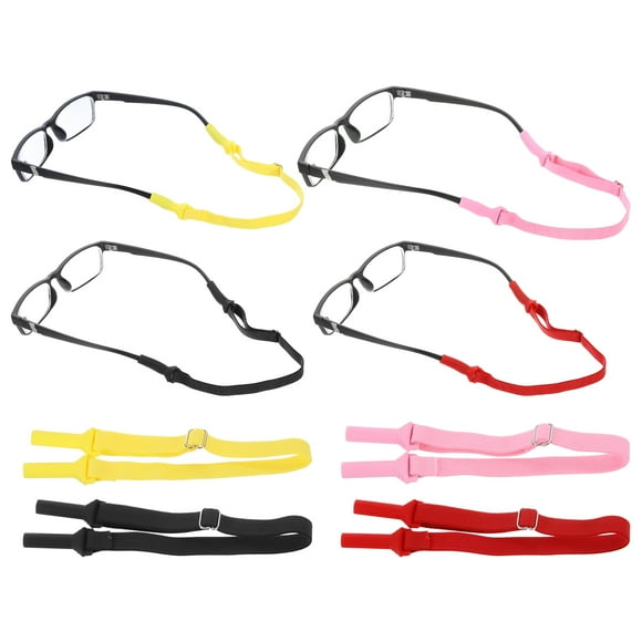 Unique Bargains Adjustable Glasses Straps No Tail Eyewear Retainer, 4 Color 1 Set