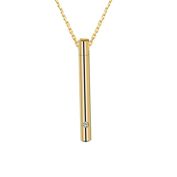 Collar con urna conmemorativa, cadena colgante de recuerdo, dije de botella de perfume para cumpleaños Aureato con Cadena