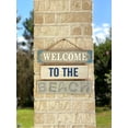 thumbnail image 3 of Beach Coastal Home Office Wall Pediment Decor Sign Blue White Wood (Welcome To The Beach), 3 of 7