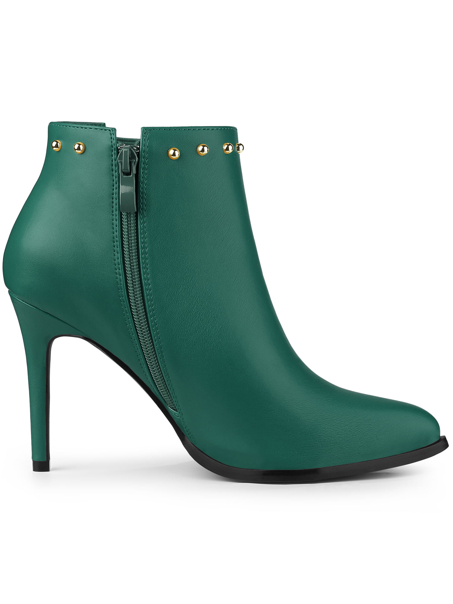 ASOS DESIGN Eternity high heeled ankle boots in green | ASOS