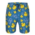 thumbnail image 3 of Fuzoiu Rubber Duck Print Men's Beach Shorts,Men's Swim Trunks,Quick Dry Board Shorts with Pockets,Men's Bathing Suits for Surfing, Running, and Casual Wear-Medium, 3 of 6