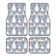 thumbnail image 1 of Disketp Happy Snowmen Snowfall for Crystal Velvet Car Mats Four-Piece Set,All-Season Automotive Protection, Vehicles, Cars, Trucks, and SUVs,Anti-Slip Design, 1 of 7
