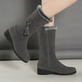 thumbnail image 7 of POROPL Boots for Women Ankle Non Slip Zip Up Shoes,Boots for Saving Size 7.5, 7 of 7