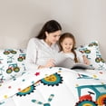 thumbnail image 5 of Castle Fairy Kids Cartoon Truck Twin Comforter Sets,Construction Vehicles Bedding Set, 5 of 8