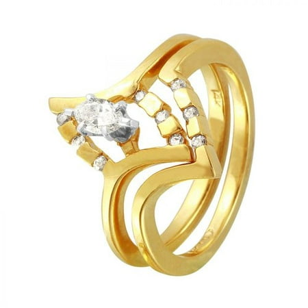 0.38CTW Diamond 14K Yellow Gold Ring