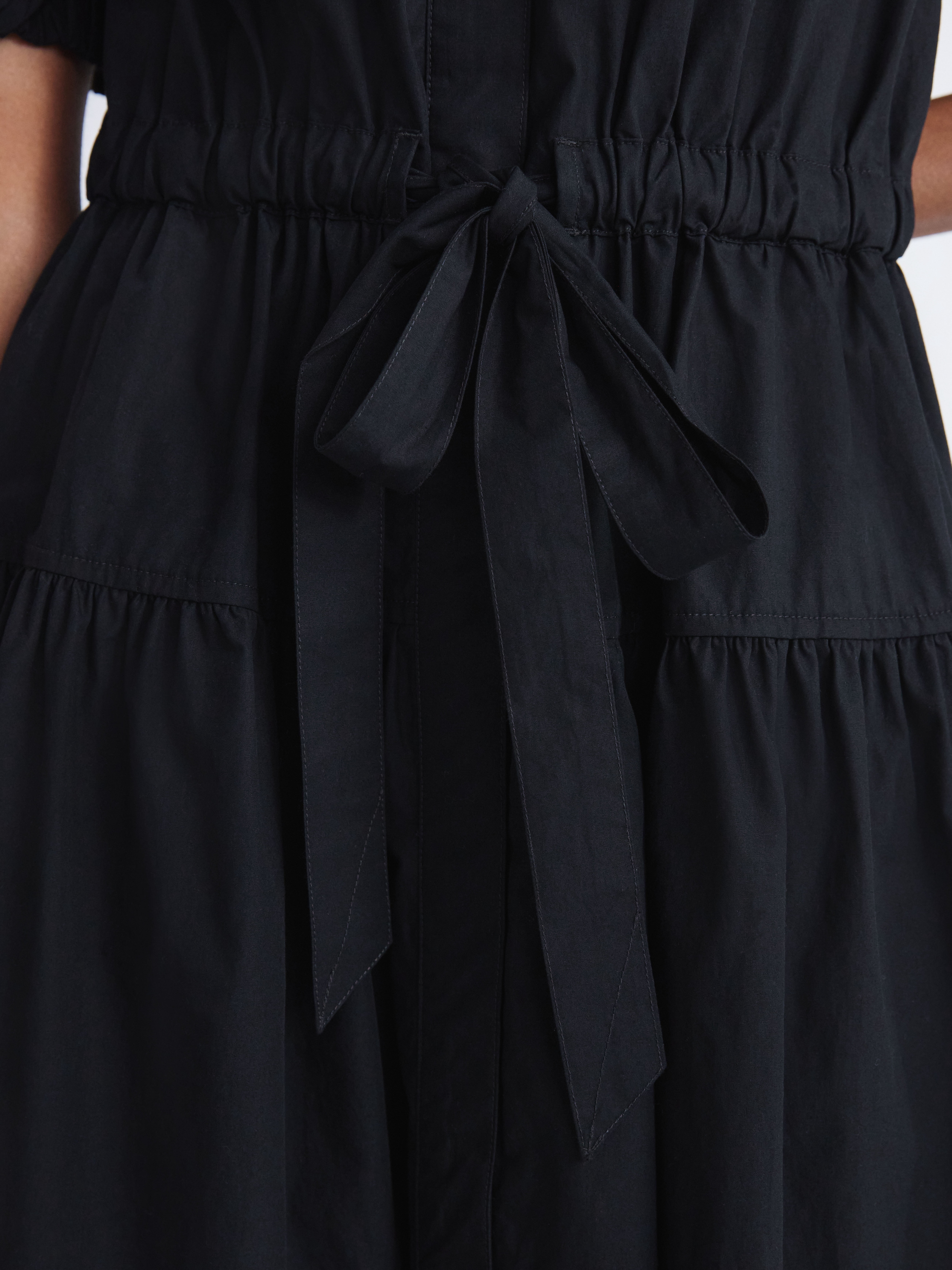 Free Assembly Women's and Women's Plus Cotton Midi Dress with Puff Sleeves, Sizes XS-4X