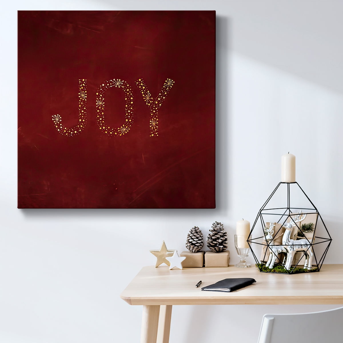 Joy Starburst - Red- Gallery Wrapped Canvas