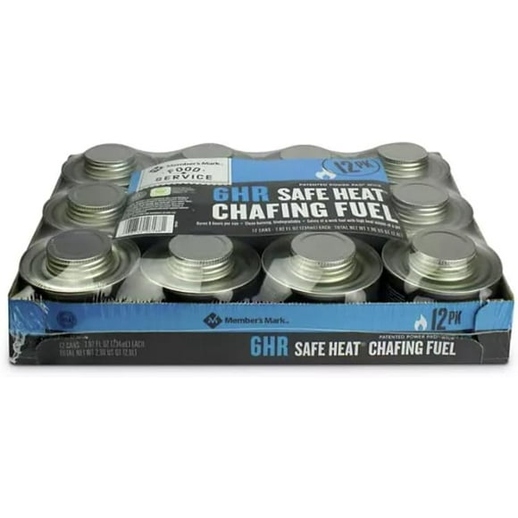 Essential 6-Hour Safe Heat Chafing Fuel with PowerPad, Pack of 12, Silver, MM-12