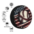 thumbnail image 6 of DouZhe Waterproof Spare Tire Cover, American Baseball Flag Prints Adjustable Wheel Covers Fit for Jeep Trailer RV SUV Car, 17 inch, 6 of 7