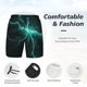 thumbnail image 3 of Balery Green Lightning Flash Bañador para hombre, shorts de playa de secado rápido con entrepierna y forro de compresión-XX-Large, 3 of 6