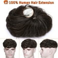 thumbnail image 5 of SEGO Human Hair Topper Clip in Hair Extension Hairpiece Hair Toupee with Hair Loss Thinning Hair Gray for Women/Men, 5 of 6