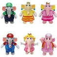 thumbnail image 2 of Elephant Mario Luigi Plush Toys Elephant Princess Peach Daisy Rosalina Toadette Toad Soft Peluche Stuffed Dolls Christmas Gifts Baby Princess Peach, 2 of 6