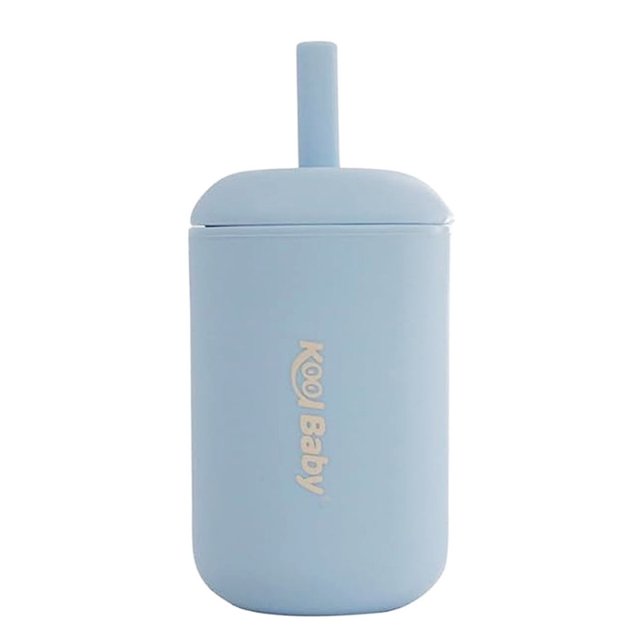 Vaso Entrenador Kool Baby con Popote Azul Pastel