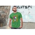 thumbnail image 3 of Old Glory Mens Mardi Gras Voodoo Zombie Skull Short Sleeve Graphic T Shirt, 3 of 6