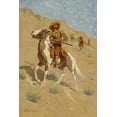 thumbnail image 2 of Remington, Frederic 17x24 Black Ornate Wood Framed with Double Matting Museum Art Print Titled - The Scout, 2 of 4