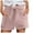 Pink, variant on Women's High Waisted Solid Color Elastic Tie Waist Bow Detail Shorts with Pockets Casual Athletic Bottoms for Women