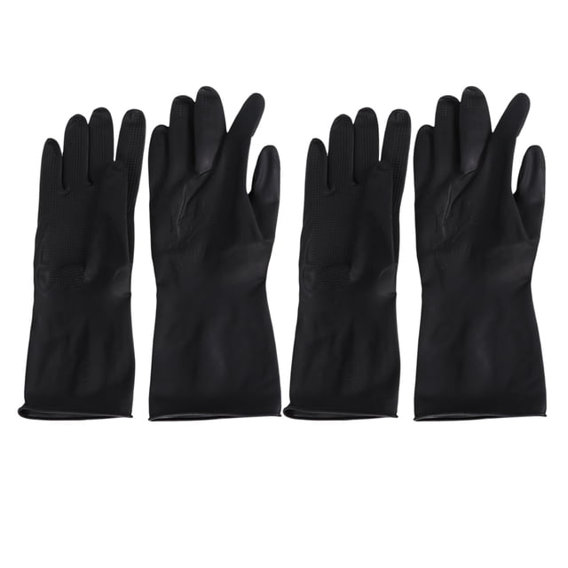 2 pares de guantes para teñir el cabello, protectores de manos de barbero, herramientas de belleza capilar, suministros de peluquería para mujeres y hombres (M)