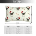 thumbnail image 2 of Fotbe Christmas Pug Dog Funda de Almohada Decorativa Estilo Occidental, Lujo en Algodón, Fundas para Almohadas King, Cojín Estampado para Decoración del Hogar-20"x30", 2 of 6