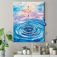 thumbnail image 4 of Water Drop Ripple Decorative Painting/Canvas Art， Perfect for Living Room， Bedroom， Bathroom，above the fireplace， adds a touch of serene elegance and calming atmosphere to any space., 4 of 8