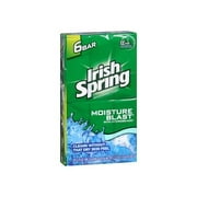 2 Irish Spring Deodorant 6-Pack Soap Bars Moisture Blast 3.75 OZ Bars (12 Total)