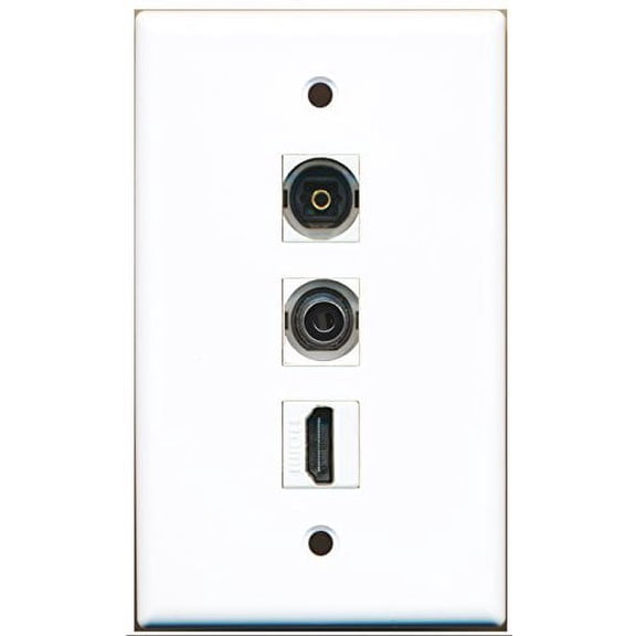 RiteAV - 1 Port HDMI and 1 Port Toslink and 1 Port 3.5mm Wall Plate