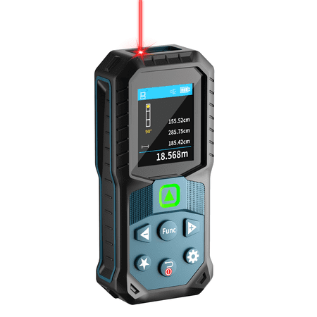 Laser Distance Measure 262ft, Digital Laser Tape Measure with Auto Area/Volume Calculation, 1/32" High Precision Backlit LCD Laser Measurement Tool, AAA Batteries & Pouch Included