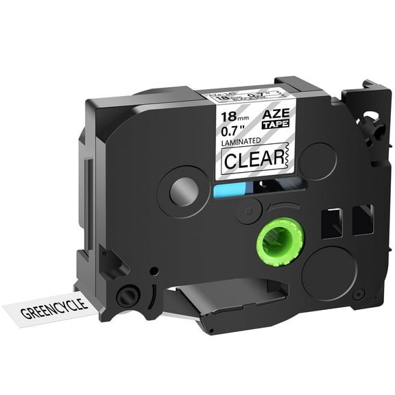 GREENCYCLE 1PK Compatible for Brother P-touch Black on Clear 18mm 8m TZ TZe TZe-141 TZ-141 TZe141 TZ141 Laminated Label Tape use in PT-1830 PT-1880 PT-1900 PT-2030 PT-2730 Label Maker