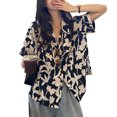thumbnail image 1 of Camisa de verano Nikou estampado floral para mujer manga corta, 1 of 9
