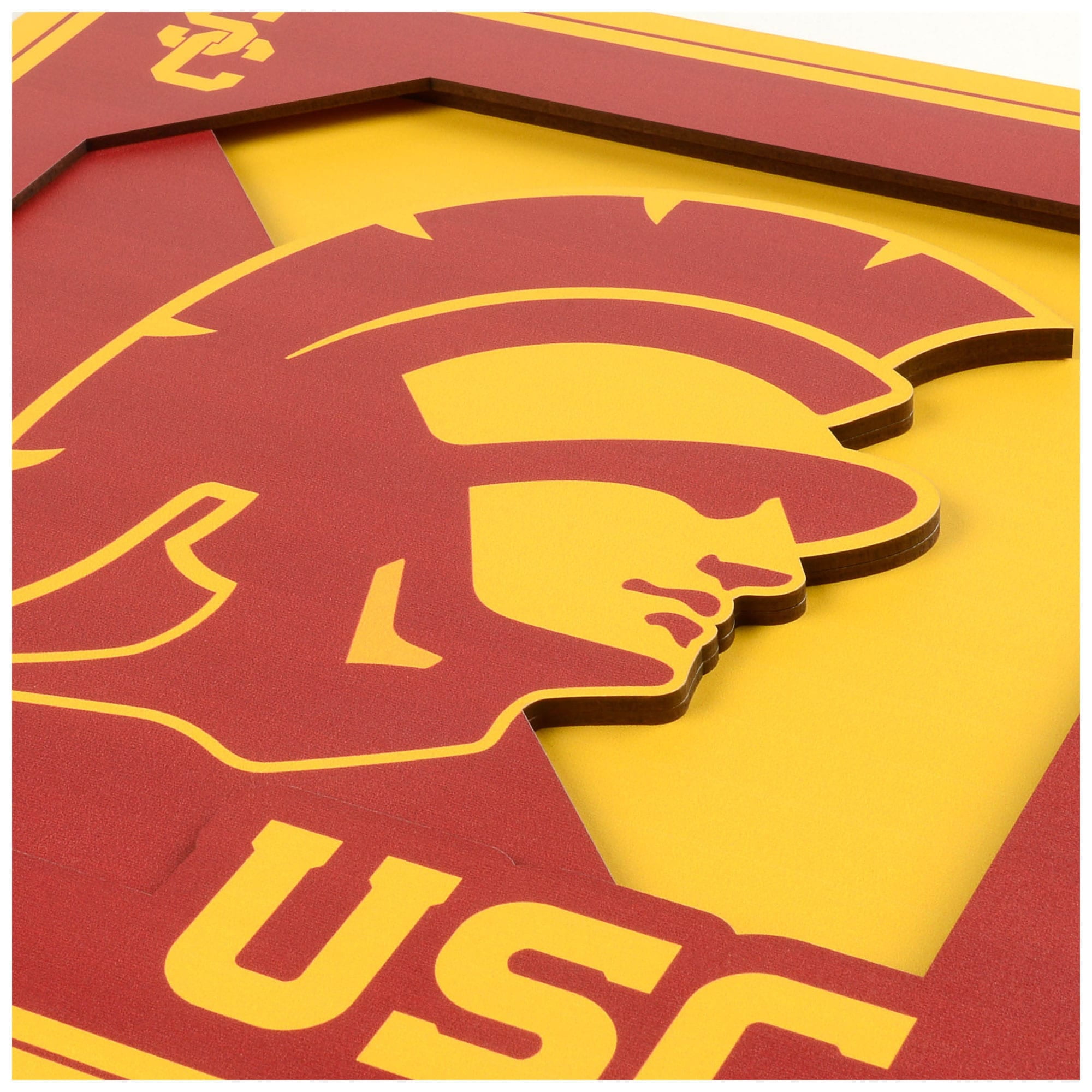 USC Trojans 12'' x 12'' 3D Logo Wall Art