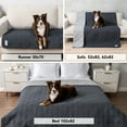 thumbnail image 4 of PetAmi Waterproof Couch Cover for Dogs, Waterproof Pet Blanket, Reversible Furniture Cover Sofa Protector for Pet Cat Bed, Washable Waterproof Blanket Dog Cover for Couch Seat, 30x70 Gray, 4 of 8