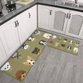 thumbnail image 2 of Dog Breeds Kitchen Rugs Sets Of 2,Anti Fatigue Kitchen Mat Rugs Non Slip Washable,Decorative Kitchen Floor Mats for Kitchen,Sink,Laundry,17"x30"+17"x47", 2 of 7