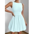 thumbnail image 4 of PRETTYGARDEN Summer Dresses for Women Casual Mini Short Cocktail Dress Sleeveless Tank Crew Neck Bubble Sundress Pockets, 4 of 8
