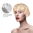 thumbnail image 4 of YFYANG Women's Double Waterproof Shower Cap, Orange Vintage Texture Reusable Hair Cap for All Hair Styles and Head Sizes, 4 of 9