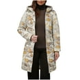 thumbnail image 4 of XUNKUSGA Puffer Jacket Womens Fashion Print Thicken Long Winter Coats for Women Warm Fleece Lined Quilted Jacket Slim Fit Puffer Jacket Coat with Zipped Pockets White, 4 of 7