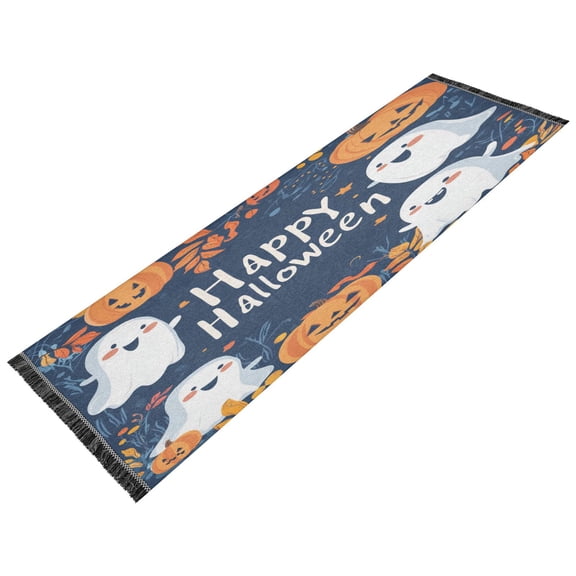 Runner Rug Classical Ghosts and Pumpkins Print Style Pattern 72x23.5 indoor Washable Runner Rug