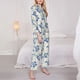 thumbnail image 3 of Balery Daisies Flowers Conjunto de Pijama con Estampado para Mujer, Conjunto de Dos Piezas con Manga Larga, Ropa de Dormir Suave con Bolsillos, Pijamas Cómodos-Large, 3 of 7