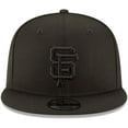 thumbnail image 2 of San Francisco Giants New Era Black on Black 9FIFTY Team Snapback Adjustable Hat - Black, 2 of 6