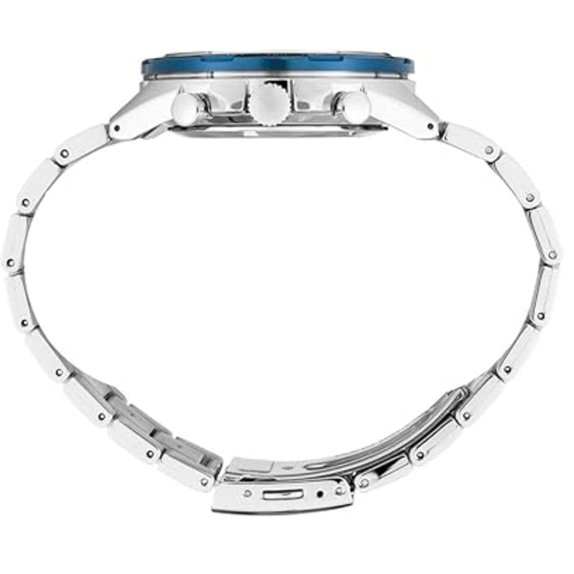 NWT Seiko Essentials Chronograph Quartz Blue Dial Men\'s Watch Ssb345 Seiko Essentials 44mm Blue Dial Steel Mens Watch SSB345P1 main image 4