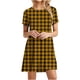 thumbnail image 1 of Vestido de Manga Corta para las Mujeres Casual Impreso Cuello Redondo, Vestido de las Señoras para la Primavera Y el Verano de Uso Diario, 1 of 9