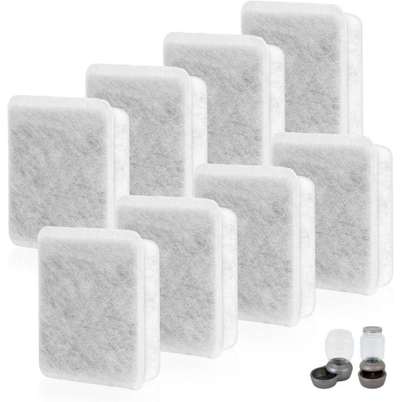 Charcoal Water Filter Replacement, Dog Cat Water Bowl Filter Pet Water Filter Fit for Gravity Waterer Bowls Pack of 8