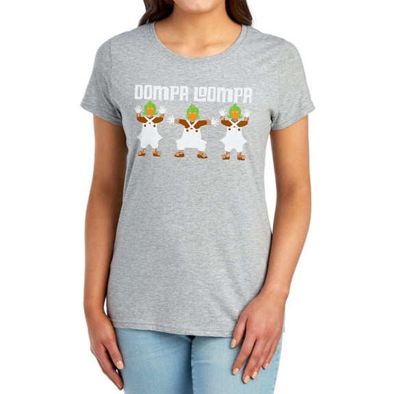 Willy Wonka and The Chocolate Factory Oompa Loompa Women's T Shirt, Athletic Heather, Small