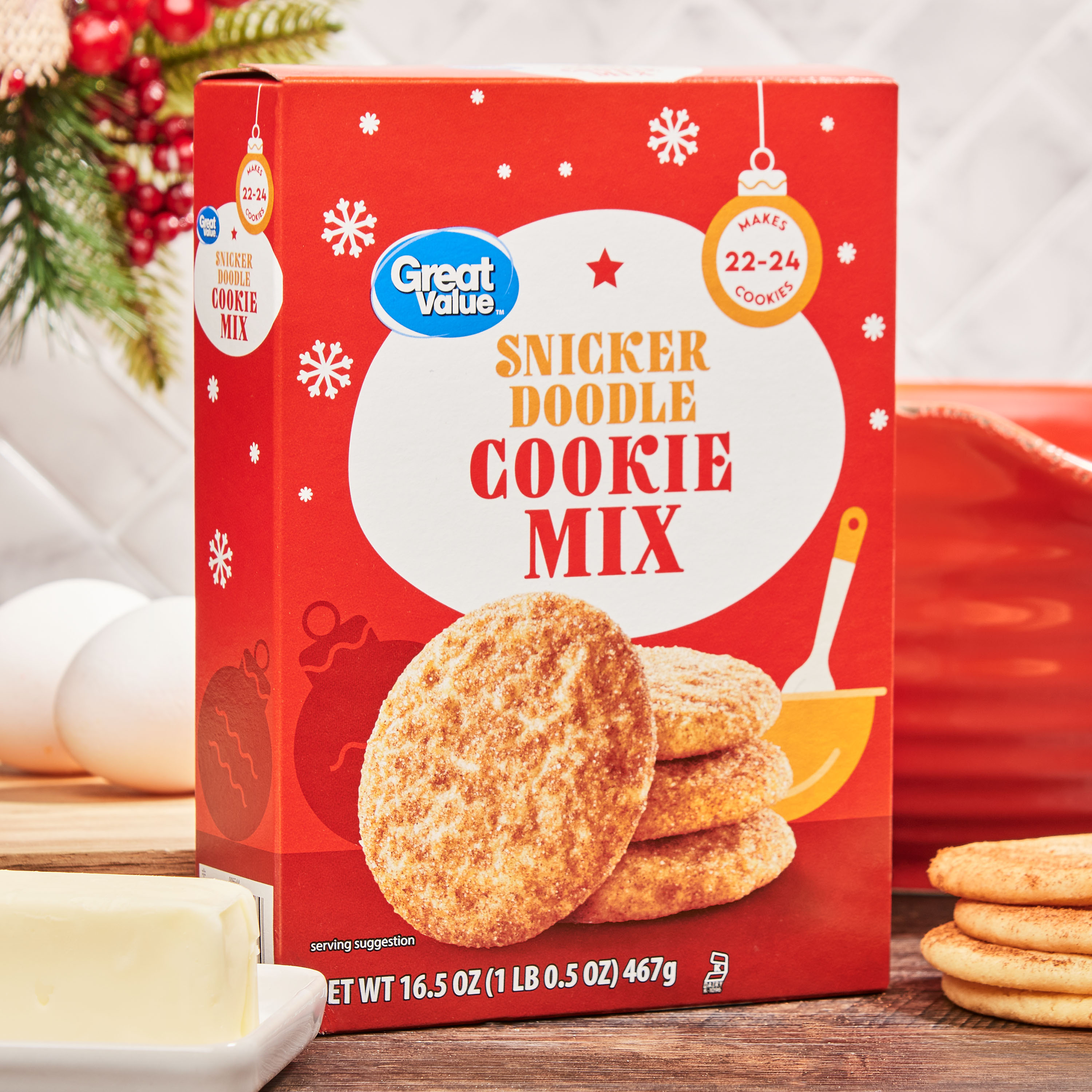 Great Value Snickerdoodle Cookie Mix, 16.5 oz Box 