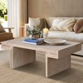 thumbnail image 2 of Rustic Industrial Coffee Table with Double-Tier Storage Shelf - Antique Natural, 2 of 10