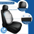 thumbnail image 5 of DIKSOAKR Leather Seat Covers Fit for Hyundai Santa Fe 2009-2025 Full Set Waterproof Car Seat Cover Automotive Seat Protector Cushion with Lumbar Support(Black,5 Seats), 5 of 10