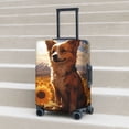 thumbnail image 6 of Pofeuu Vintage Cute Corgi Sunflower Print Luggage Suitcase Cover Protector Luggage Washable Covers Aesthetic for 18/24/28/32 inch Luggage（No luggage included）-Large, 6 of 7