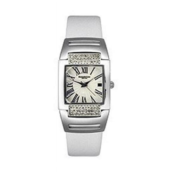 Kenneth Cole Three-hand Date Leather Strap White Dial Women's watch #KC2271