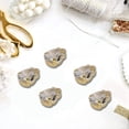 thumbnail image 5 of 10 piezas de diamantes de imitación de circonio para coser, garra dorada, accesorios de ropa con lazo DIY, 7x10mm, blanco, 5 of 5